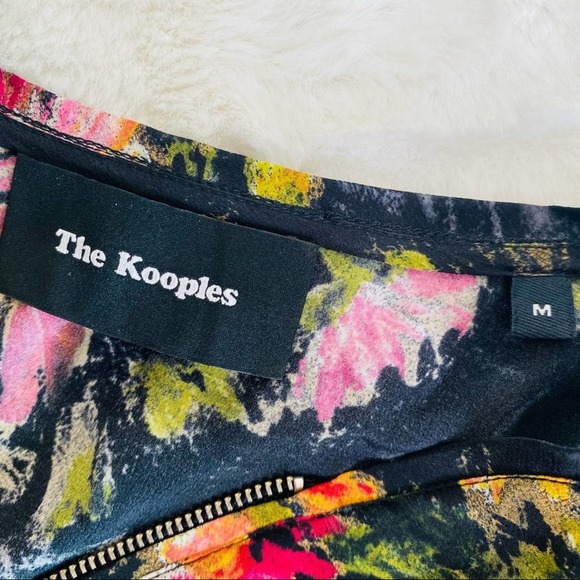 The Kooples Fireworks Floral Silk Top Black - Picture 7 of 7